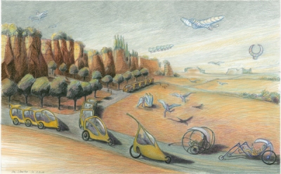 A vision of future transportation by Luc Schuiten A vision of future transportation by Luc Schuiten