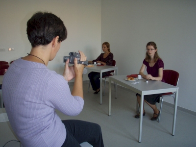 Hungarian teachers working on their video production