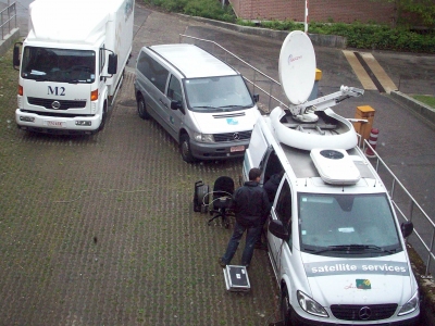 Satellite Uplink at the ZOL Hospital in Genk (Belgium)