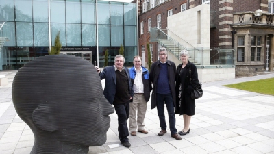 Theo, Kevin, Mathy and Sally at Meeting in University of Hull