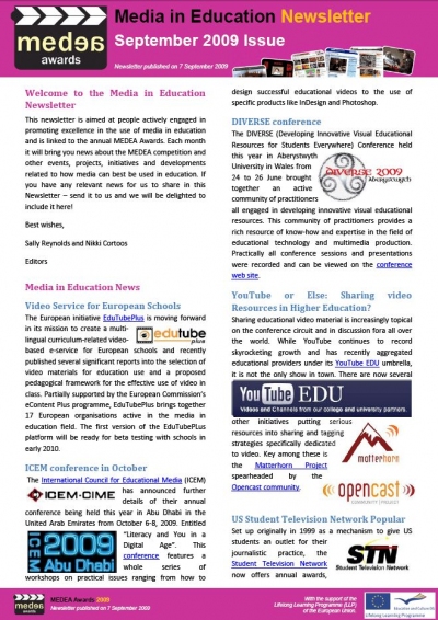 Front Page Media in Education Newsletter
