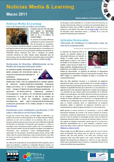 Front cover March edition in Spanish