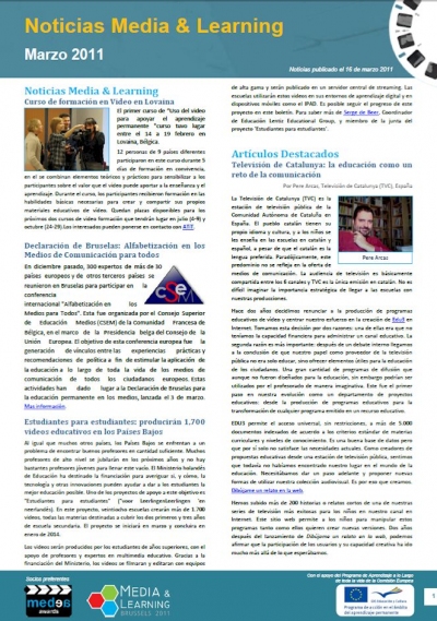 Front cover March edition in Spanish Front cover March edition in Spanish