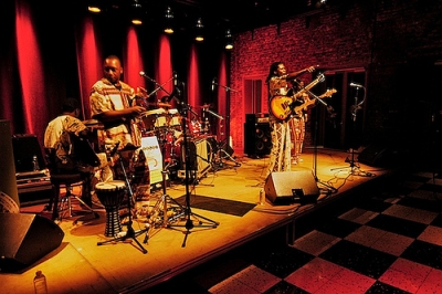 Mafilika from Malawi performing during the forum at the Beursschouburg, Brussels Mafilika from Malawi performing during the forum at the Beursschouburg, Brussels