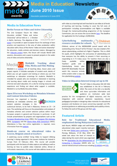 Media in Education June Issue Media in Education June Issue