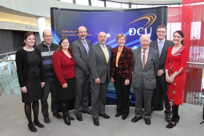 Minister for Education Ruairi Quinn with DCU Staff and invited guests at launch Minister for Education Ruairi Quinn with DCU Staff and invited guests at launch