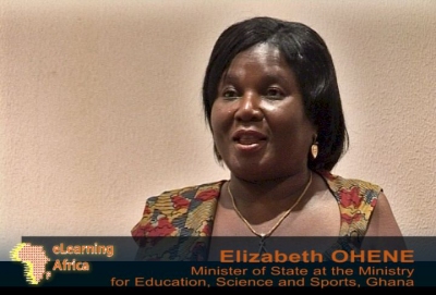 Elizabeth Ohene speaking about eLearning Africa 2008