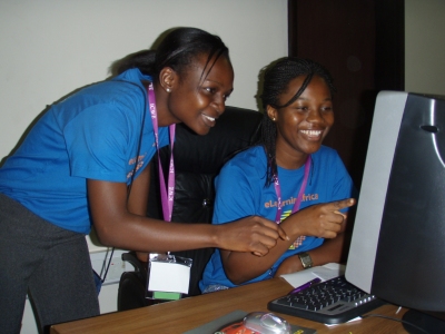 Anita and Gloria from Ashesi University College at work at the eLA 2008 Anita and Gloria from Ashesi University College at work at the eLA 2008