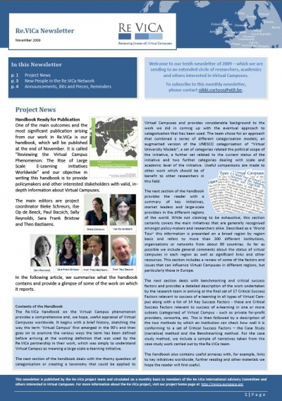 Cover of November Newsletter Cover of November Newsletter