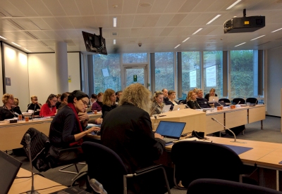 Group attending media literacy experts meeting Group attending media literacy experts meeting