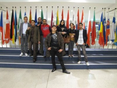 part of the group who visited the European Parliament this week