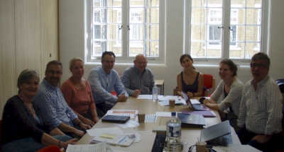 Team members meet in London