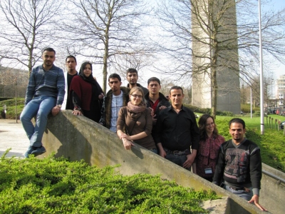 Part of the group who visited RTBF this week Part of the group who visited RTBF this week