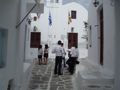 on the streets of Mykonos on the streets of Mykonos