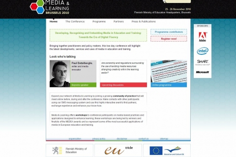 Front Page Media and Learning conference website