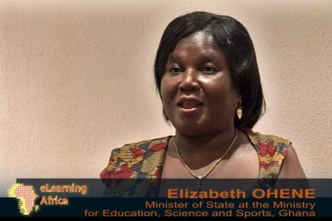 Elizabeth Ohene speaking about eLearning Africa 2008