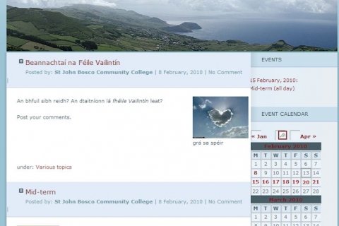 Screenshot from St John Bosco Community School in Clare, one of the SoRuraLL pilot schools