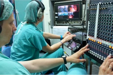 Video and audio control room at Thessaloniki Operation Ward