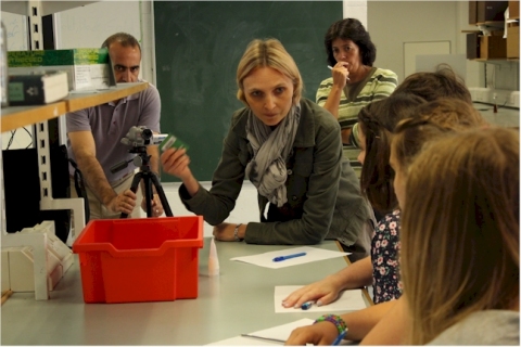 science teacher educators hard at work during a workshop
