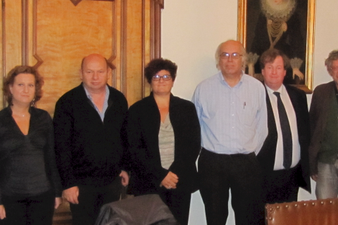 The MEDEA Association founders: M. Vanbuel (ATiT), D. Diotti (CSP), G. Casanova (Aunege), E. Panto (CSP), E. Luyten (K.U.Leuven), B. Mullarkey (IADT), G. Roberti de Winghe (Notary), E. Koitla (IETF)