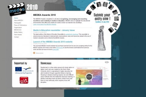 Front page of the MEDEA 2010 website